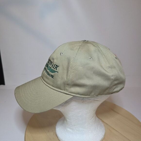 Million Air Hollywood Burbank Strap Back Hat Beige Green Aviation Embroidered - Picture 4 of 6